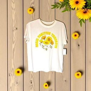 Inspirational Grow With Me Floral Graphic T-Shirt Positive Affirmations Teacher